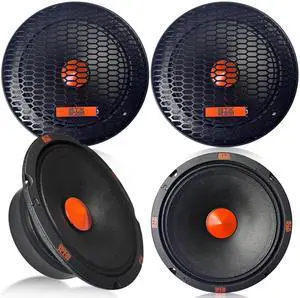 4X STX65PS 6.5-Inch Super Mid Range Speaker Pair, 4 Ohm, 2000W Max, 800W RMS, 95dB Sensitivity, 1.5" Voice Coil, 30oz Ferrite Magnet for Pro Car Audio 4X STX65PS 6.5-Inch Super Mid Range Speaker Pair, 4 Ohm, 2000W Max, 800W RMS, 95dB Sensitivity, 1.5" Voice Coil, 30oz Ferrite Magnet for Pro Car Audio