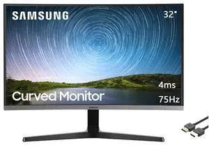 32" Class 1500R FHD Curved Monitor, 75Hz, 4ms, Ultra-Slim, AMD FreeSync, 3 Sided Bezel Less Display, HDMI, Black, with MTC HDMI Cable, LC32R500 32" Class 1500R FHD Curved Monitor, 75Hz, 4ms, Ultra-Slim, AMD FreeSync, 3 Sided Bezel Less Display, HDMI, Black, with MTC HDMI Cable, LC32R500
