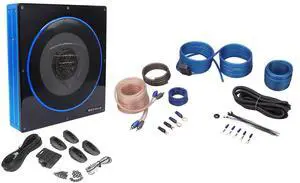 RW10CA 10" Slim Powered Car Subwoofer with RWK10 Install Kit | 800W Peak / 200W RMS, 2 Ohm, RCA/High-Level Inputs, Under-Seat Mount, Low-Pass Filter, Bass Knob, 10 Gauge, 2-items RW10CA 10" Slim Powered Car Subwoofer with RWK10 Install Kit | 800W Peak / 200W RMS, 2 Ohm, RCA/High-Level Inputs, Under-Seat Mount, Low-Pass Filter, Bass Knob, 10 Gauge, 2-items