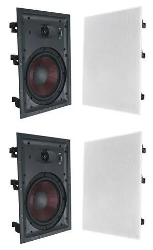 WA858 White 8" in-Wall Home Speakers with Kevlar Woofer, 4-Pack | 1 Inch Silk Dome Tweeter, 320W Peak, 80W RMS, Paintable Magnetic Grill, 8 Ohm, 2-Way Crossover, Flush Mount WA858 White 8" in-Wall Home Speakers with Kevlar Woofer, 4-Pack | 1 Inch Silk Dome Tweeter, 320W Peak, 80W RMS, Paintable Magnetic Grill, 8 Ohm, 2-Way Crossover, Flush Mount