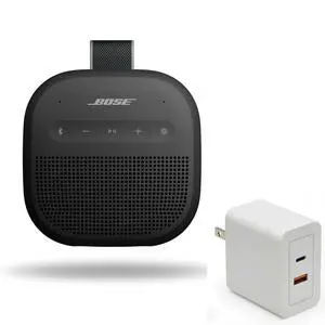 SoundLink Micro Portable Bluetooth Speaker (2nd Gen) Bundle with Fast Charger, Wireless Outdoor Speaker, Up to 12 Hours Battery Life, Waterproof and Dustproof, (Black) SoundLink Micro Portable Bluetooth Speaker (2nd Gen) Bundle with Fast Charger, Wireless Outdoor Speaker, Up to 12 Hours Battery Life, Waterproof and Dustproof, (Black)
