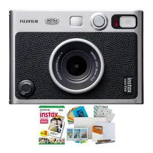 Instax Mini EVO Hybrid Digital/Instant Film Camera Bundle | Photo Box, Postcard Set, Twin Pack 20 Exp Instax Mini EVO Hybrid Digital/Instant Film Camera Bundle | Photo Box, Postcard Set, Twin Pack 20 Exp