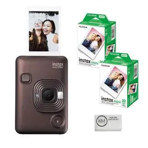 INSTAX Mini LiPlay Instant Camera | Bronze Bundled with INSTAX Mini Instant Film | 40 Exposures + Cleaning Cloth (4 Items) INSTAX Mini LiPlay Instant Camera | Bronze Bundled with INSTAX Mini Instant Film | 40 Exposures + Cleaning Cloth (4 Items)