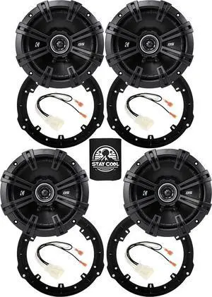 Front and Rear Door 6.5 Speakers Kit for Ford Fusion 2013-2020 Upgrade Kit - 2 Pairs of DS Series 6 1/2 Inch Coaxial Speakers with Adapters and Harnesses - DSC650, 43DSC6504 Front and Rear Door 6.5 Speakers Kit for Ford Fusion 2013-2020 Upgrade Kit - 2 Pairs of DS Series 6 1/2 Inch Coaxial Speakers with Adapters and Harnesses - DSC650, 43DSC6504