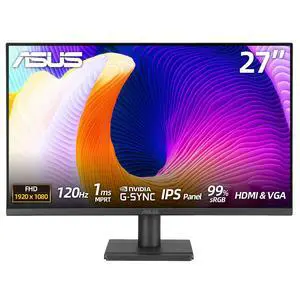 27" FHD IPS Gaming Monitor, 120Hz, 1ms MPRT, Adaptive-Sync, 99% sRGB, Eye Care, Frameless, HDMI, VGA, Low Blue Light, Flicker Free, Wall Mountable, Tilt Adjustment, for Business and Gaming, Black 27" FHD IPS Gaming Monitor, 120Hz, 1ms MPRT, Adaptive-Sync, 99% sRGB, Eye Care, Frameless, HDMI, VGA, Low Blue Light, Flicker Free, Wall Mountable, Tilt Adjustment, for Business and Gaming, Black