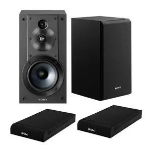 SSCS5 3-Way 3-Driver Bookshelf Speaker System Bundle (Black) | Isolation Pads, (2 items) SSCS5 3-Way 3-Driver Bookshelf Speaker System Bundle (Black) | Isolation Pads, (2 items)