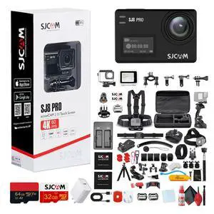 SJ8 Pro 4K UHD Action Camera | Touchscreen Gyro Stabilization Cam with Dual Screens Waterproof Case External Mic Support | Ultra HD Vlogging Camera (SJ8PRO) + 50-in-1 Action Accessory Kit + More SJ8 Pro 4K UHD Action Camera | Touchscreen Gyro Stabilization Cam with Dual Screens Waterproof Case External Mic Support | Ultra HD Vlogging Camera (SJ8PRO) + 50-in-1 Action Accessory Kit + More