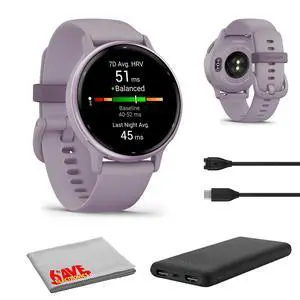 Vivoactive 5 Fitness Tracker Smart Watch for Men & Women with Metallic Orchid Bezel w/Orchid Case and Silicone Band with Bright 1.2 AMOLED Touchscreen Display and 11 Days Battery Life Vivoactive 5 Fitness Tracker Smart Watch for Men & Women with Metallic Orchid Bezel w/Orchid Case and Silicone Band with Bright 1.2 AMOLED Touchscreen Display and 11 Days Battery Life
