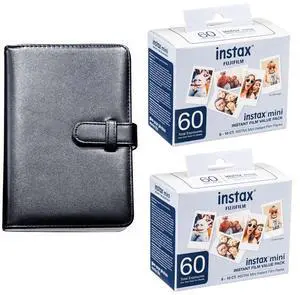 INSTAX MINI Instant Film (2 Value Packs, 120 Exposures) and 108 Pocket Mini Instax Photo Album INSTAX MINI Instant Film (2 Value Packs, 120 Exposures) and 108 Pocket Mini Instax Photo Album