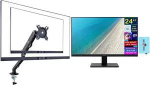 24" Vero FHD IPS Monitor with 4 ms Response Time, Anti-Glare, Adaptive Sync, Integrated Speakers, VESA Mount (100x100mm) & DKZ Hub, Black Color Ergoflexy Single Mount Arm 24" Vero FHD IPS Monitor with 4 ms Response Time, Anti-Glare, Adaptive Sync, Integrated Speakers, VESA Mount (100x100mm) & DKZ Hub, Black Color Ergoflexy Single Mount Arm