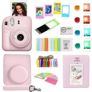 INSTAX Mini 12 Instant Film Camera | Blossom Pink Bundled with Instax Accessory Bundle + Cleaning Cloth (8 Items) INSTAX Mini 12 Instant Film Camera | Blossom Pink Bundled with Instax Accessory Bundle + Cleaning Cloth (8 Items)