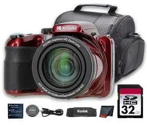 PIXPRO AZ425 Digital Camera (Red) | 20MP Sensor, 42x Optical Zoom, 24mm Wide-Angle Lens & Optical Image Stabilization | Great for Travel & Everyday Photos (AZ425RD) + 32GB Card + Bag + Cloth PIXPRO AZ425 Digital Camera (Red) | 20MP Sensor, 42x Optical Zoom, 24mm Wide-Angle Lens & Optical Image Stabilization | Great for Travel & Everyday Photos (AZ425RD) + 32GB Card + Bag + Cloth