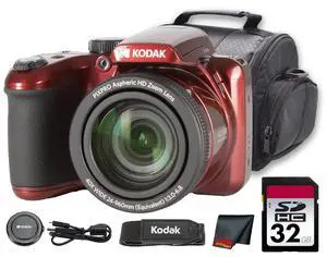 PIXPRO AZ405 Digital Camera (Red) | 20MP Sensor, 40x Optical Zoom, 24mm Wide-Angle Lens & Optical Image Stabilization | Great for Travel & Everyday Photos (AZ405RD) + 32GB Card + Bag + Cloth PIXPRO AZ405 Digital Camera (Red) | 20MP Sensor, 40x Optical Zoom, 24mm Wide-Angle Lens & Optical Image Stabilization | Great for Travel & Everyday Photos (AZ405RD) + 32GB Card + Bag + Cloth