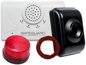 ERA-DSDCR-Strobe Driveway Alarm System - Wireless 4000 | Commercial Grade, Hearing Impaired Homes or Businesses, Long Range, Outdoor Motion Sensor, 4 Zone Receiver, Flashing Strobe ERA-DSDCR-Strobe Driveway Alarm System - Wireless 4000 | Commercial Grade, Hearing Impaired Homes or Businesses, Long Range, Outdoor Motion Sensor, 4 Zone Receiver, Flashing Strobe