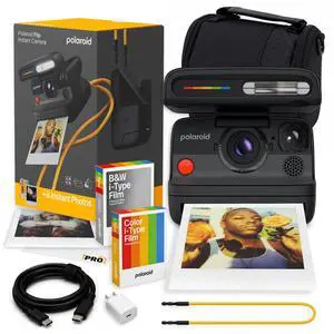 Flip Instant Camera in Black + Film (16 Exposures) Bundle | Camera with Film, Sonar Autofocus, 4-Lens System, Ideal for Travel, Parties & Instant Photography Flip Instant Camera in Black + Film (16 Exposures) Bundle | Camera with Film, Sonar Autofocus, 4-Lens System, Ideal for Travel, Parties & Instant Photography