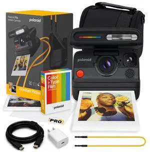 Flip Instant Camera in Black + Film (8 Exposures) Bundle | Camera with Film, Sonar Autofocus, 4-Lens System, Ideal for Travel, Parties & Instant Photography Flip Instant Camera in Black + Film (8 Exposures) Bundle | Camera with Film, Sonar Autofocus, 4-Lens System, Ideal for Travel, Parties & Instant Photography