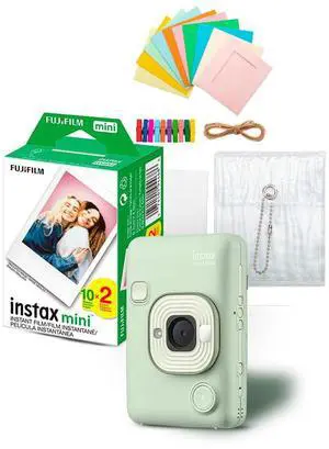 Instax Mini LiPlay Hybrid Instant Camera Bundle (Matcha Green) | Twin Film Pack (20 Exposures), Accessory Kit, Smartphone Printer, (3 items) Instax Mini LiPlay Hybrid Instant Camera Bundle (Matcha Green) | Twin Film Pack (20 Exposures), Accessory Kit, Smartphone Printer, (3 items)