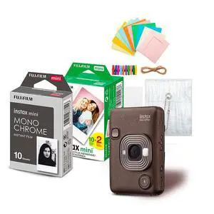 Instax Mini LiPlay Hybrid Instant Camera Bundle | Twin Film Pack (20 Exposures), Accessory Kit, Smartphone Printer (Deep Bronze), (4 items) Instax Mini LiPlay Hybrid Instant Camera Bundle | Twin Film Pack (20 Exposures), Accessory Kit, Smartphone Printer (Deep Bronze), (4 items)