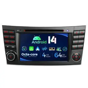 Car Stereo for Mercedes Benz W211 W219, Android 14 Octa Core 4GB+64GB Car Radio DVD Player, 7 Inch IPS Touch Screen GPS Navigation for Car Head Unit Built-in DSP CarPlay Android Auto 4G LTE Car Stereo for Mercedes Benz W211 W219, Android 14 Octa Core 4GB+64GB Car Radio DVD Player, 7 Inch IPS Touch Screen GPS Navigation for Car Head Unit Built-in DSP CarPlay Android Auto 4G LTE