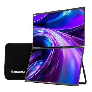 Solo Book 15.6" Foldable Dual Screen Portable Monitor - FHD Portable Stacked Monitor, External Display for Laptop, Extender with Stacked Dual Monitors for Mac, PC, and Chromebook Solo Book 15.6" Foldable Dual Screen Portable Monitor - FHD Portable Stacked Monitor, External Display for Laptop, Extender with Stacked Dual Monitors for Mac, PC, and Chromebook