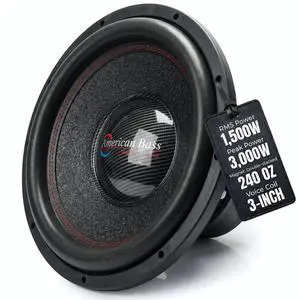Hawk 15" Car Subwoofer, 4 Ohm, 3000W Max | High Power Handling, Deep Bass Performance, Durable Construction, Car Audio Upgrade Hawk 15" Car Subwoofer, 4 Ohm, 3000W Max | High Power Handling, Deep Bass Performance, Durable Construction, Car Audio Upgrade