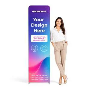 Custom Tension Fabric Backdrop, 2.2 W x 7.8 H ft, with Aluminum Frame, Add Design to This Portable Double-Sided Stretch Polyester Display, Ideal for Trade Shows, Weddings, and Events Custom Tension Fabric Backdrop, 2.2 W x 7.8 H ft, with Aluminum Frame, Add Design to This Portable Double-Sided Stretch Polyester Display, Ideal for Trade Shows, Weddings, and Events