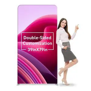 Custom Rectangle Trade Show Display Tension Fabric for Backdrop Frame and Banner Set - Double-Sided Printing for 39 x 79 Custom Rectangle Trade Show Display Tension Fabric for Backdrop Frame and Banner Set - Double-Sided Printing for 39 x 79