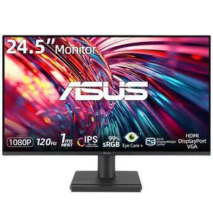 25" Business Monitor, FHD IPS Display, 120Hz Refresh Rate, 1ms MPRT, SmoothMotion Technology, Adaptive-Sync, Eye Care, HDMI DisplayPort VGA, Wall Mountable 25" Business Monitor, FHD IPS Display, 120Hz Refresh Rate, 1ms MPRT, SmoothMotion Technology, Adaptive-Sync, Eye Care, HDMI DisplayPort VGA, Wall Mountable