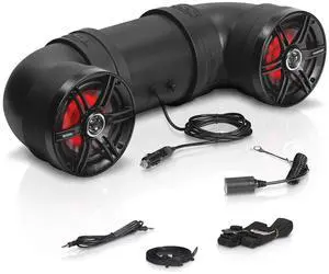 BTB6L ATV UTV Sound System - 6.5 Inch Speakers, 1 Inch Tweeters, Full Range, IPX5 Weatherproof, Bluetooth, Built-in Amplifier, Multicolor Illumination, Golf Cart Compatible BTB6L ATV UTV Sound System - 6.5 Inch Speakers, 1 Inch Tweeters, Full Range, IPX5 Weatherproof, Bluetooth, Built-in Amplifier, Multicolor Illumination, Golf Cart Compatible