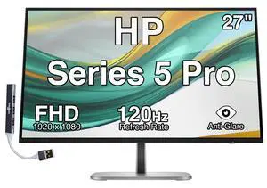 Series 5 Pro 27" FHD IPS Monitor with 120 Hz 350 Nits, 5ms Response Time | Anti-Glare, Flicker Free, VESA Mount (100mm), Adjustable Height, Swivel, Pivot & Dockztorm USB Port Expander Series 5 Pro 27" FHD IPS Monitor with 120 Hz 350 Nits, 5ms Response Time | Anti-Glare, Flicker Free, VESA Mount (100mm), Adjustable Height, Swivel, Pivot & Dockztorm USB Port Expander