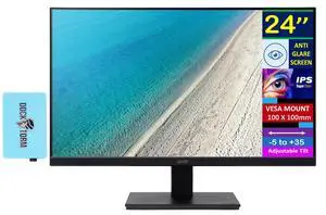 24" FHD IPS Monitor with 4 ms Response Time, Anti-Glare, Adaptive Sync, Integrated Speakers, VESA Mount (100x100mm) & Dockztorm USB Port Expander, VGA, HDMI, Black Color 24" FHD IPS Monitor with 4 ms Response Time, Anti-Glare, Adaptive Sync, Integrated Speakers, VESA Mount (100x100mm) & Dockztorm USB Port Expander, VGA, HDMI, Black Color