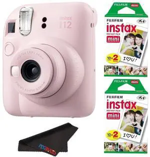 Instax Mini 12 Camera with Instant Mini Film and PixiBytes Microfiber Cleaning Cloth... (Blossom Pink, Camera + 2 Twin Pack) Instax Mini 12 Camera with Instant Mini Film and PixiBytes Microfiber Cleaning Cloth... (Blossom Pink, Camera + 2 Twin Pack)