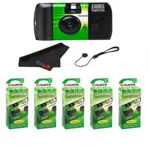 QuickSnap Flash 400 One-Time-Use Camera with Cap Keeper... (5 Pack (QuickSnap)) QuickSnap Flash 400 One-Time-Use Camera with Cap Keeper... (5 Pack (QuickSnap))