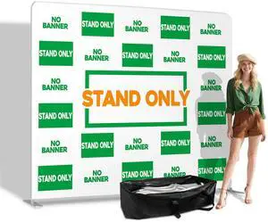 Custom Tension Fabric Backdrop Stand for Trade Show Display, Aluminum Display Backdrop Holders for Business Advertising, Wedding & Party - 7.5x10 FT Stand Only Custom Tension Fabric Backdrop Stand for Trade Show Display, Aluminum Display Backdrop Holders for Business Advertising, Wedding & Party - 7.5x10 FT Stand Only