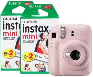 Fujifilm Mini 12 Instant Camera with 40 Shot Film Pack - Blossom Pink Fujifilm Mini 12 Instant Camera with 40 Shot Film Pack - Blossom Pink