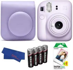 INSTAX MINI 12 Instant Film Camera (Lilac Purple) Bundle, Includes: INSTAX Mini Film (20 Exposures), INSTAX Mini 12 Case and More (5 Items) INSTAX MINI 12 Instant Film Camera (Lilac Purple) Bundle, Includes: INSTAX Mini Film (20 Exposures), INSTAX Mini 12 Case and More (5 Items)