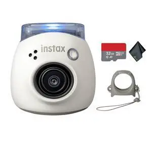 INSTAX Instant Camera (Milky White) Bundle | For Parties, Events & Instant Photos | Includes 32GB Memory Card, Cleaning Cloth INSTAX Instant Camera (Milky White) Bundle | For Parties, Events & Instant Photos | Includes 32GB Memory Card, Cleaning Cloth