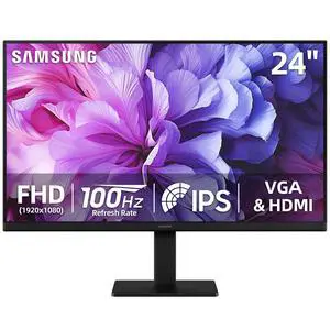 S24 inch IPS FHD (1920x1080) Monitor, 100Hz Refresh Rate, 5ms, AMD FreeSync, Ergonomic Design, Eye Care, Flicker-Free, Game Mode, HDMI & VGA, Tilt Adjustment, Black S24 inch IPS FHD (1920x1080) Monitor, 100Hz Refresh Rate, 5ms, AMD FreeSync, Ergonomic Design, Eye Care, Flicker-Free, Game Mode, HDMI & VGA, Tilt Adjustment, Black