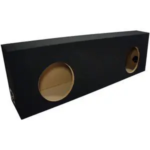 Dual 10" Regular Cab Truck Sub Box Subwoofer Enclosure 5/8" MDF Black - ASC | Behind-Seat Fit for Standard Pickups, Twin 10 Inch Driver Cabinet, Dense Wood Build, Deep Bass Upgrade, Easy Install Dual 10" Regular Cab Truck Sub Box Subwoofer Enclosure 5/8" MDF Black - ASC | Behind-Seat Fit for Standard Pickups, Twin 10 Inch Driver Cabinet, Dense Wood Build, Deep Bass Upgrade, Easy Install