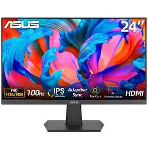 23.8 Inch FHD Monitor, 100Hz Refresh Rate, IPS Panel, 1ms, Adaptive-Sync, Flicker Free, HDMI, VESA Mountable, Frameless Design, Tilt Adjustment, for Home Office and Gaming, Black 23.8 Inch FHD Monitor, 100Hz Refresh Rate, IPS Panel, 1ms, Adaptive-Sync, Flicker Free, HDMI, VESA Mountable, Frameless Design, Tilt Adjustment, for Home Office and Gaming, Black