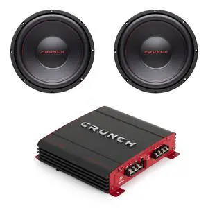 CRW12D4 12 Inch 800 Watt MAX 4 Ohm Dual Voice Coil Car Subwoofer Speaker with 2 Channel 1000 Watt Amp A/B Class Car Audio Stereo Amplifier CRW12D4 12 Inch 800 Watt MAX 4 Ohm Dual Voice Coil Car Subwoofer Speaker with 2 Channel 1000 Watt Amp A/B Class Car Audio Stereo Amplifier