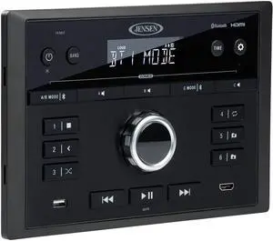 JWM65 RV Wall Mount Multimedia Stereo Receiver, Bluetooth Audio Streaming, HDMI ARC and CEC, AM FM Radio, Front USB MP3 Playback, 3 Zone Audio Control, Wireless Remote, Black JWM65 RV Wall Mount Multimedia Stereo Receiver, Bluetooth Audio Streaming, HDMI ARC and CEC, AM FM Radio, Front USB MP3 Playback, 3 Zone Audio Control, Wireless Remote, Black