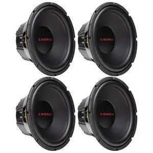 4 Pack 12 Inch Subwoofer, 800 Watt MAX 400 Watt RMS Car Audio Speaker with 4 Ohm Dual Voice Coil 4 Pack 12 Inch Subwoofer, 800 Watt MAX 400 Watt RMS Car Audio Speaker with 4 Ohm Dual Voice Coil