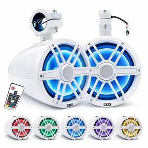 STX80MTW 8-Inch Marine Wakeboard Tower Speaker - 800W Power, RGB LED Lighting, Durable Marine-Grade Build - Perfect for Boats & Off-Road Vehicles STX80MTW 8-Inch Marine Wakeboard Tower Speaker - 800W Power, RGB LED Lighting, Durable Marine-Grade Build - Perfect for Boats & Off-Road Vehicles
