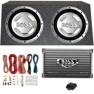 BOSS Audio CX122 12" 1400W Car Power Subwoofers Sub+Mono Amplifier+ Amp Kit+Box BOSS Audio CX122 12" 1400W Car Power Subwoofers Sub+Mono Amplifier+ Amp Kit+Box