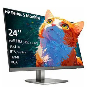 24 Inch Full HD Monitor, 100Hz Refresh Rate, IPS Panel with 99% sRGB, Built-in Dual Speakers, 3-Sided Borderless, HDMI and VGA Ports, Height Adjustable Stand with Tilt, Metal Gray 24 Inch Full HD Monitor, 100Hz Refresh Rate, IPS Panel with 99% sRGB, Built-in Dual Speakers, 3-Sided Borderless, HDMI and VGA Ports, Height Adjustable Stand with Tilt, Metal Gray