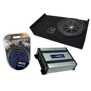 Compatible with 2009-2020 Ford F-150 Super Crew Truck Kicker Bundle Comp C12 Single 12" Sub Box Enclosure & Harmony HA-A400.1 Amp Compatible with 2009-2020 Ford F-150 Super Crew Truck Kicker Bundle Comp C12 Single 12" Sub Box Enclosure & Harmony HA-A400.1 Amp