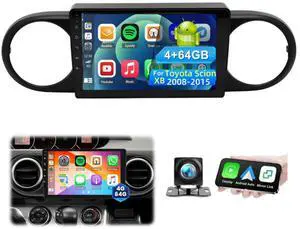 4+64GB Radio for Toyota Scion XB 2008 2009 2010 2011 2012 2013 2014 2015 with Wireless Carplay Android Auto, 9 Touch Screen for Scion XB Stereo Bluetooth, GPS, WiFi, SWC, Backup Cam 4+64GB Radio for Toyota Scion XB 2008 2009 2010 2011 2012 2013 2014 2015 with Wireless Carplay Android Auto, 9 Touch Screen for Scion XB Stereo Bluetooth, GPS, WiFi, SWC, Backup Cam