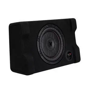 52CVTDF102 CVTDF 10" Subwoofer in Down Firing Enclosure, 2-Ohm | 10 Inch loaded bass pack, CompVT thin woofer inside, compact design for trucks and tight spaces, simple wiring, deep low end 52CVTDF102 CVTDF 10" Subwoofer in Down Firing Enclosure, 2-Ohm | 10 Inch loaded bass pack, CompVT thin woofer inside, compact design for trucks and tight spaces, simple wiring, deep low end