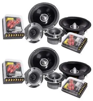 X6.5C Competition 6.5" Component Car Speakers, 4 Ohm, 2-Pack | 1000W Peak / 250W RMS, Titanium Tweeters, Audiophile Crossovers, Shallow Mount, 2-Way, CCAW Voice Coils, Ferro Fluid X6.5C Competition 6.5" Component Car Speakers, 4 Ohm, 2-Pack | 1000W Peak / 250W RMS, Titanium Tweeters, Audiophile Crossovers, Shallow Mount, 2-Way, CCAW Voice Coils, Ferro Fluid